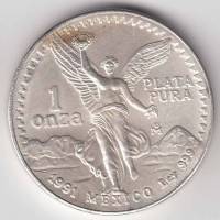 () Монета Мексика 1991 год   ""   Серебро (Ag)  XF